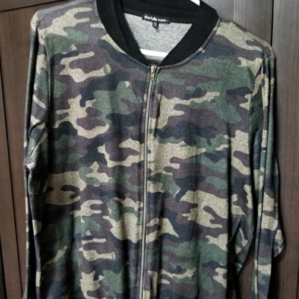 Very cute and soft Camo Bomber Jacket